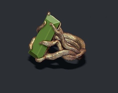tree branch ring gem plant vegetation forest flower leaf leaves wood texture bark branches nature organic printable root jewelry bush trunk rings 3d print model - Mito3D