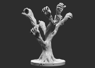 tree hand modern sculpture 3d print model 70 statue figure abstract abstraction art museum exhibition decoration decor interior award office architectural sculptures human anatomy 3d print model - Mito3D