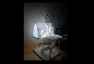 casa sull'albero paralume stampa 3d modello treehouse 3dprinting art 3dprinter la lampada led luce camera da letto interni architettura il design arredamento stampante stl mobili di illuminazione 3d print model - Mito3D