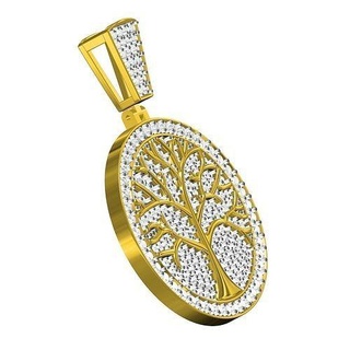 tree life diamond charm pendant jewelry gold design printable silver jewel gem 3d platinum cad customize sith fashion pendants 3d print model - Mito3D