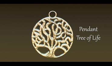 tree life pendant jewelry plant nature leaf 3dprint art design pendants 3d print model - Mito3D