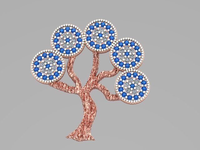 tree life pendant 50 jewelry jewellery gold silver platinum diamond gemstone gems ring earrings necklaces bracelet pendants 3D print model - Mito3D
