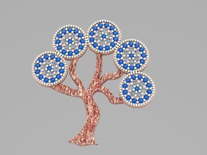 Baum des Lebens Anhänger 50 Schmuck gold Silber Platin diamond Edelstein Edelsteine ring Ohrringe Halsketten - Armband 3d print model - Mito3D
