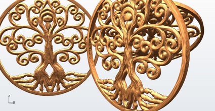 tree life jewelry art gold old live nude contemporary silver design decoration fine nature printable cad shape woman female person modern pendants 3d print model - Mito3D