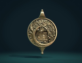 tree pendant iii charm relief bas abstract magic plant jewelry pendants 3d print model - Mito3D