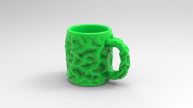 tree trunk mug 3d printing house 3dprint cup art porcelain clay pottery coffee style tea container houseware sculpture empty vase kitchen dining statue 3d print model - Mito3D