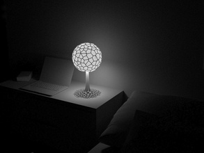 árvore voronoi arte abajur luminária luz iluminação decoração decorativo casa prima geométrico matemático 3d impressão artístico 3d print model - Mito3D