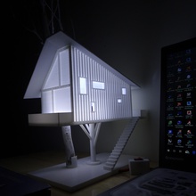 ağaç evi abajur modeli 3d yazıcı ev model lamshape sanat lamba 3dprinting artlampshape led ışık dekor mimarlık tasarım mobilya süsleyin iç aydınlatma 3d print model - Mito3D