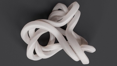 trefoil knot art torus tori mathematics mathematical abstract symbol geometric shape nontrivia mobius moebius twisted 3dprint 3d print model - Mito3D
