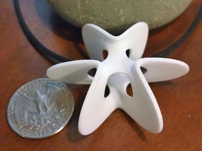trifoglio stella pendente clebsch cubo klein icosaedrica superficie fascino collana 3dprint matematico geometrico arte 3d print model - Mito3D