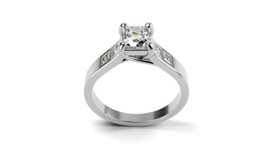 trellis engagement ring jewelry jewellery gold diamond precious wedding rings 3d print model - Mito3D