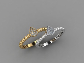 trend-ring 1 Schmuck gold bedruckbar ist Halskette Juwel Anhänger Silber diamond kostbar engagement Luxus - Zubehör genial ring Mode Schönheit Saphir weiß Armband Ringe 3d print model - Mito3D