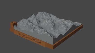 irmãos montanha panorama vulcão terreno Ambiente natureza fotogrametria elevação dem Ciência 3d print model - Mito3D