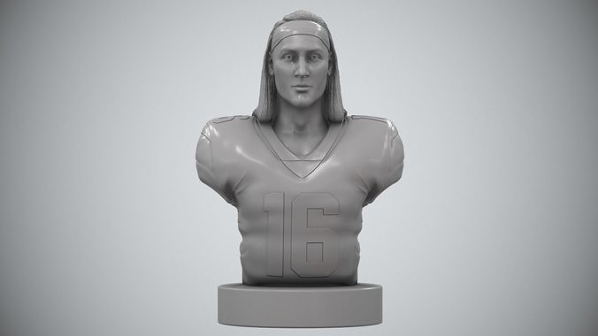 trevor lawrence trevorlawrence nfl jacksonville jaguars quarterback americanfootball bust statue portrait art miniatures figurines sculptures 3D print model - Mito3D