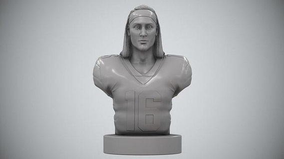 trevor Lawrence trevorlawrence nfl Jacksonville jaguares jugador ataque fútbol americano busto estatua retrato Arte miniaturas figuritas esculturas 3d print model - Mito3D