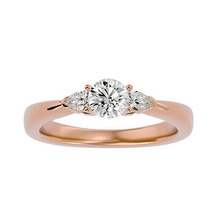 tri diamante solitario nozze fidanzamento squillare 360 visualizza anelli platino gioielleria single animazione stella 3d print model - Mito3D