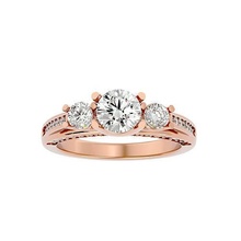 tri diamond solitaire wedding engagement ring 360 view rings platinum jewellery jewelry single animation star daimond 3d print model - Mito3D
