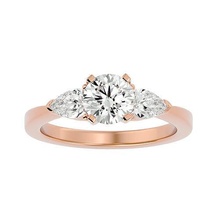 tri Diamant Solitär Hochzeit Engagement Ring 360 Aussicht Ringe Platin Schmuck Single Animation Star 3d print model - Mito3D