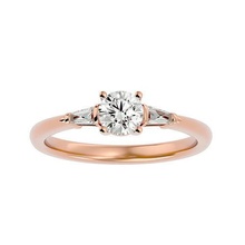 tri diamant solitaire mariage engagement bague 360 vue anneaux platine bijoux Célibataire animation étoile 3d print model - Mito3D
