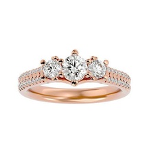 tri Diamant Solitär Hochzeit Engagement Ring 360 Aussicht Ringe Platin Schmuck Single Animation Star 3d print model - Mito3D