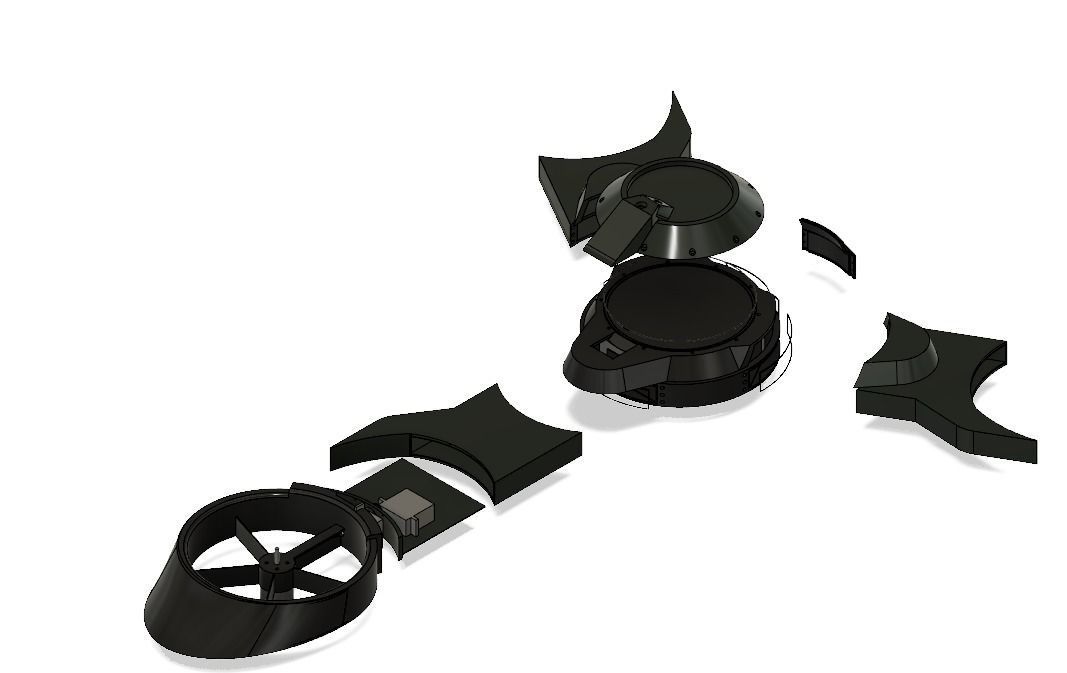 tri rotor hobby-diy trirotor drone uav air quadcopter aircraft quickdrone fast agiledrone predator hobby diy electronics 3D print model - Mito3D