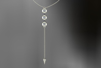 tria necklace jewelry luxury jewellery jewelrydesign diamond silver rose gold gem shining ring brilliant fashion platinum sapphire bracelet necklaces 3d print model - Mito3D