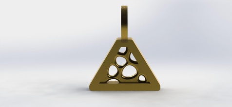 triangle pendant gold shape conceptual art silver geometric pendants neckless jewlery winter triangles decoration fashion fancy jewelry 3d print model - Mito3D