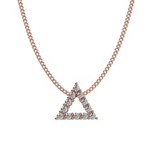 triangolo pendente minimalismo nascosto cauzione d15mm gemma 2mm ciondolo gioielli accessorio disco di platino la collana ciondoli 3d print model - Mito3D