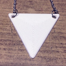 triangle pendant jewelry triad necklace pyramid pendants 3d print model - Mito3D