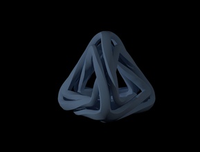 triangle twister triangular design smooth art jewelry 3dsmax 3d print model - Mito3D