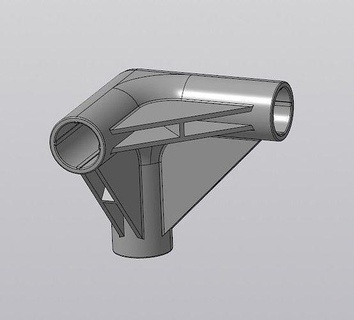 triangulaire lien tuyaux diamètre 19 mm stl loisir DIY 3d print model - Mito3D