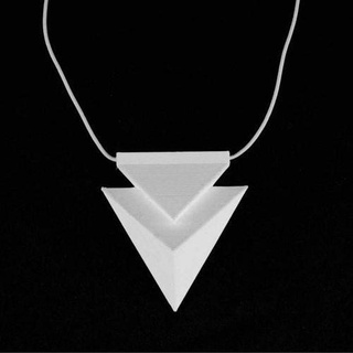 triangular pendant design triangle jewelry printable silver furniture interior architectural art mathematical 3d print model - Mito3D