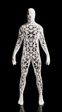 triangulated man art sls nylon white human man triangle wire frame wireframe pose body art sculptures