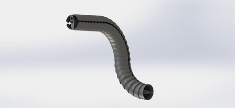 triaxis cavo tubo guida catena hobby-fai da te flex robotica braccio flessibile il chiuso coperchio 360 racchiuso hobby fai altri 3d print model - Mito3D