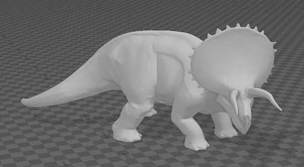 triceratopo dinosauro animale spegnere selvaggio giurassico preistorico dino estinto arte sculture 3d print model - Mito3D