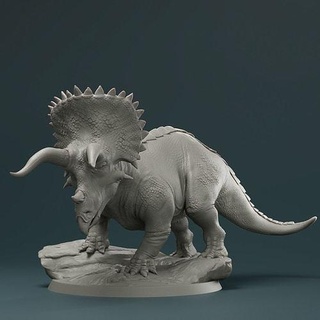 triceratops dinosaur prehistoric animals reptile mammal museum statue art sculptures 3d print model - Mito3D