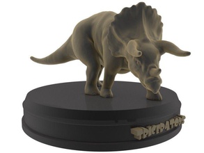 triceratops imprimível triceratop dinossauro réptil extinto chifre selvagem animal natureza brinquedo brinquedos real realista estátua lagarto rex arte esculturas 3d print model - Mito3D
