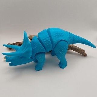 triceratops sinoceratops flexi triciclo flexível dinossauro sino impressão colocar animal realista fábrica fofa pré histórico jogos brinquedos 3d print model - Mito3D