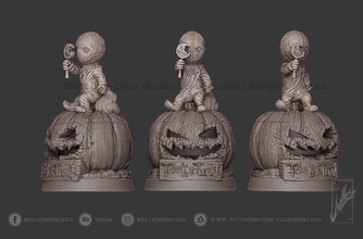 trick or treat sam trickrtreat pumpkin halloween horror 3d print printable death nightmare evil creature threat stl games toys 3d print model - Mito3D