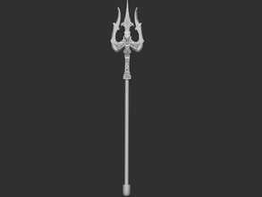 trident art ornament weapon sword armor fantasy knight god bladed hobby diy hand tools 3d print model - Mito3D