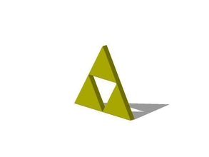 triforce art miniatures challenge zelda nintendo cool signs logos 3d print model - Mito3D