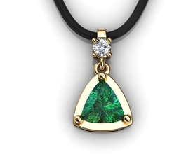 trillion diamond pendant jewelry gold gem silver platinum sapphire emerald topaz pendants 3d print model - Mito3D
