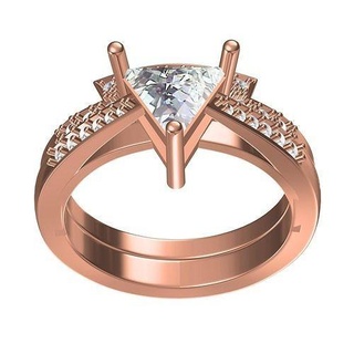 milliards calcul cathédrale bague bande bijoux diamant or argent imprimable bijou gemme 3d goujat conception Personnaliser engagement mariage anneaux 3d print model - Mito3D