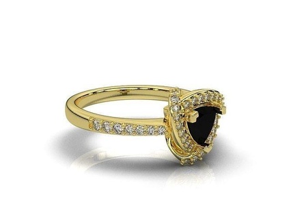 trilhão pedra aréola anel joalheria argolas ouro imprimível diamante prata jóias jóia Casamento noivado gema brilhante platina esterlina moda 3d print model - Mito3D