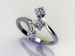 trilogía de fantasía la ronda diamantes joyería anillo joya oro boda plata las damas los anillos compromiso aretes precioso gem el diamante arete moda perlas cad 3d print model - Mito3D