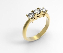Trilogie Ring Diamant Hochzeit Engagement Schmuck Ringe Mode 3d print model - Mito3D