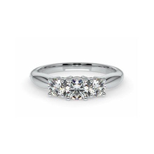 trilogia anel joalheria platina gema noivado luxo precioso moda imprimível brilhante diamante ouro joias toner personalizadas jóias 3d print model - Mito3D