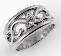 trinity conception de l'anneau bijoux les anneaux finigree wirework des beaux dainty unique le concepteur 3d print model - Mito3D