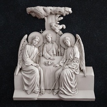 symbol heilig dreieinigkeit testament engel trinityofthenewtestament religion skulptur kunst statue heilige skulpturen schmuck anhänger gold ring 3d print model - Mito3D