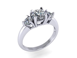 trilogia anel solitário jóias jewelers, revendedor o cad 3d modelos desenhos industrial outros anéis 3d print model - Mito3D